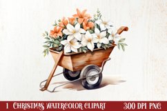 Watercolor Christmas Farm Clipart Product Image 1