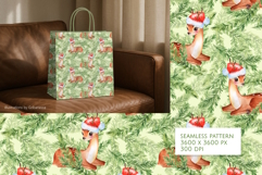Watercolor Christmas Fawn Pattern Product Image 2