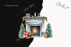 Watercolor Christmas Scene Clipart | Christmas Clipart Product Image 2