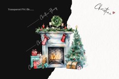 Watercolor Christmas Scene Clipart | Christmas Clipart Product Image 2