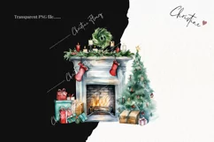 Watercolor Christmas Scene Clipart | Christmas Clipart Product Image 2