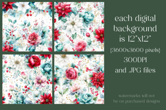 Christmas Pattern, Christmas Floral Seamless Patterns, s1 Product Image 2