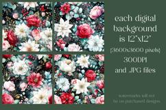 Christmas Pattern, Christmas Floral Seamless Patterns, s10 Product Image 2