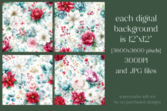 Christmas Pattern, Christmas Floral Seamless Patterns, s2 Product Image 2