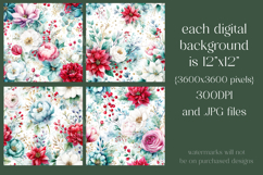 Christmas Pattern, Christmas Floral Seamless Patterns, s3 Product Image 2