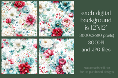Christmas Pattern, Christmas Floral Seamless Patterns, s4 Product Image 2