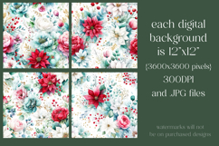 Christmas Pattern, Christmas Floral Seamless Patterns, s5 Product Image 2