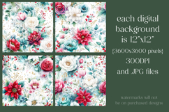Christmas Pattern, Christmas Floral Seamless Patterns, s6 Product Image 2