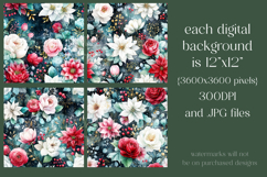 Christmas Pattern, Christmas Floral Seamless Patterns, s7 Product Image 2