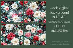 Christmas Pattern, Christmas Floral Seamless Patterns, s8 Product Image 2