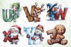 Watercolor Christmas Font Alphabet Product Image 3