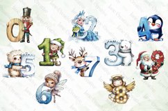 Watercolor Christmas Font Alphabet Product Image 2