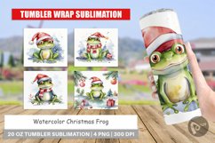 Tumbler Wrap Watercolor Christmas Frog Product Image 1