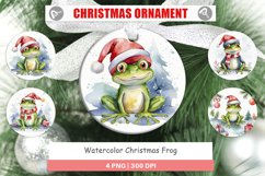 Christmas Ornaments Watercolor Christmas Frog Product Image 1
