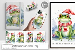 Digital Paper Watercolor Christmas Frog Product Image 1