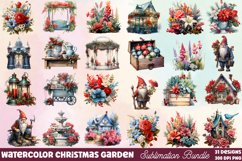 Watercolor Christmas Garden Clipart, Christmas Garden Clipart, Christmas Garden Clipart Bundle, Christmas Garden Watercolor, Watercolor Christmas Garden, Christmas Garden Sublimation, Christmas Garden Party, Christmas Garden Clip Art, Christmas Garden Sub