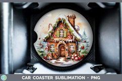 GorgeousWatercolor Christmas Car Coaster design.
