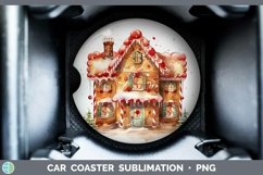 GorgeousWatercolor Christmas Car Coaster design.