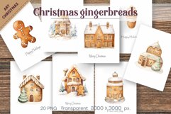 Watercolor Christmas gingerbreads. PNG, Clipart. Product Image 4