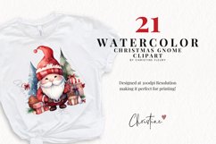 Watercolor Christmas Gnomes Clipart Product Image 2