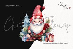 Watercolor Christmas Gnomes Clipart Product Image 3