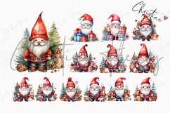 Watercolor Christmas Gnomes Clipart Product Image 5