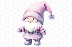 Watercolor Christmas Gnome Clipart Sublimation