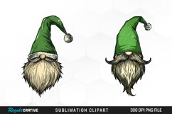 Watercolor Christmas Gnome Hat PNG Set Clipart Product Image 1