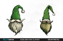 Watercolor Christmas Gnome Hat Illustration Clipart Product Image 1