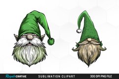 Watercolor Christmas Gnome Hat Illustration Clipart Product Image 1