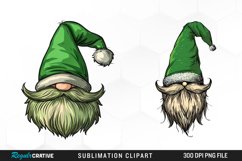Watercolor Christmas Gnome Hat PNG Set Clipart Product Image 1