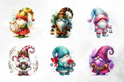 Watercolor Christmas Gnome Sublimation Product Image 3