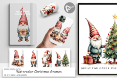 Digital Paper Christmas Gnomes Product Image 1