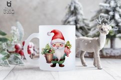 Watercolor Christmas Gnome Sublimation Clipart Product Image 3