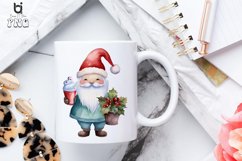 Watercolor Christmas Gnome Sublimation Clipart Product Image 4