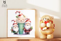 Watercolor Christmas Gnome Sublimation Clipart Product Image 9