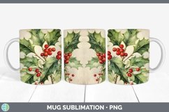 GorgeousWatercolor Christmas Mug Wrap design.