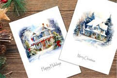 Watercolor Christmas Home. Clipart Bundle. Product Image 3