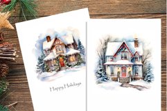 Watercolor Christmas Home. Clipart Bundle. Product Image 4