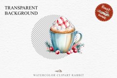 watercolor Christmas Hot Chocolate Coffee Clipart Cup PNG Scrapbooking Nursery wall art card making collage printable files xmas decor junk journal sublimation santa, xmas sublimation nursery, holiday winter  food drink