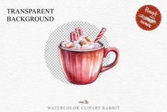 watercolor Christmas Hot Chocolate Coffee Clipart Cup PNG Scrapbooking Nursery wall art card making collage printable files xmas decor junk journal sublimation santa, xmas sublimation nursery, holiday winter  food drink