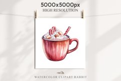 watercolor Christmas Hot Chocolate Coffee Clipart Cup PNG Scrapbooking Nursery wall art card making collage printable files xmas decor junk journal sublimation santa, xmas sublimation nursery, holiday winter  food drink