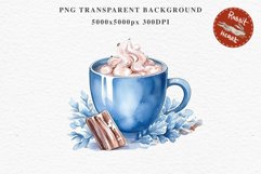 watercolor Christmas Hot Chocolate Coffee Clipart Cup PNG Scrapbooking Nursery wall art card making collage printable files xmas decor junk journal sublimation santa, xmas sublimation nursery, holiday winter  food drink