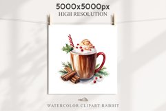 watercolor Christmas Hot Chocolate Coffee Clipart Cup PNG Scrapbooking Nursery wall art card making collage printable files xmas decor junk journal sublimation santa, xmas sublimation nursery, holiday winter  food drink