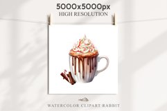 watercolor Christmas Hot Chocolate Coffee Clipart Cup PNG Scrapbooking Nursery wall art card making collage printable files xmas decor junk journal sublimation santa, xmas sublimation nursery, holiday winter  food drink
