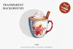 watercolor Christmas Hot Chocolate Coffee Clipart Cup PNG Scrapbooking Nursery wall art card making collage printable files xmas decor junk journal sublimation santa, xmas sublimation nursery, holiday winter  food drink