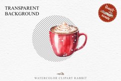 watercolor Christmas Hot Chocolate Coffee Clipart Cup PNG Scrapbooking Nursery wall art card making collage printable files xmas decor junk journal sublimation santa, xmas sublimation nursery, holiday winter  food drink