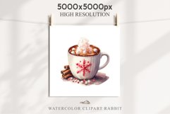 watercolor Christmas Hot Chocolate Coffee Clipart Cup PNG Scrapbooking Nursery wall art card making collage printable files xmas decor junk journal sublimation santa, xmas sublimation nursery, holiday winter  food drink