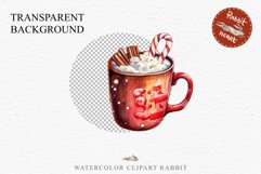 watercolor Christmas Hot Chocolate Coffee Clipart Cup PNG Scrapbooking Nursery wall art card making collage printable files xmas decor junk journal sublimation santa, xmas sublimation nursery, holiday winter  food drink