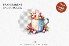 watercolor Christmas Hot Chocolate Coffee Clipart Cup PNG Scrapbooking Nursery wall art card making collage printable files xmas decor junk journal sublimation santa, xmas sublimation nursery, holiday winter  food drink